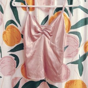 Satin pink cami